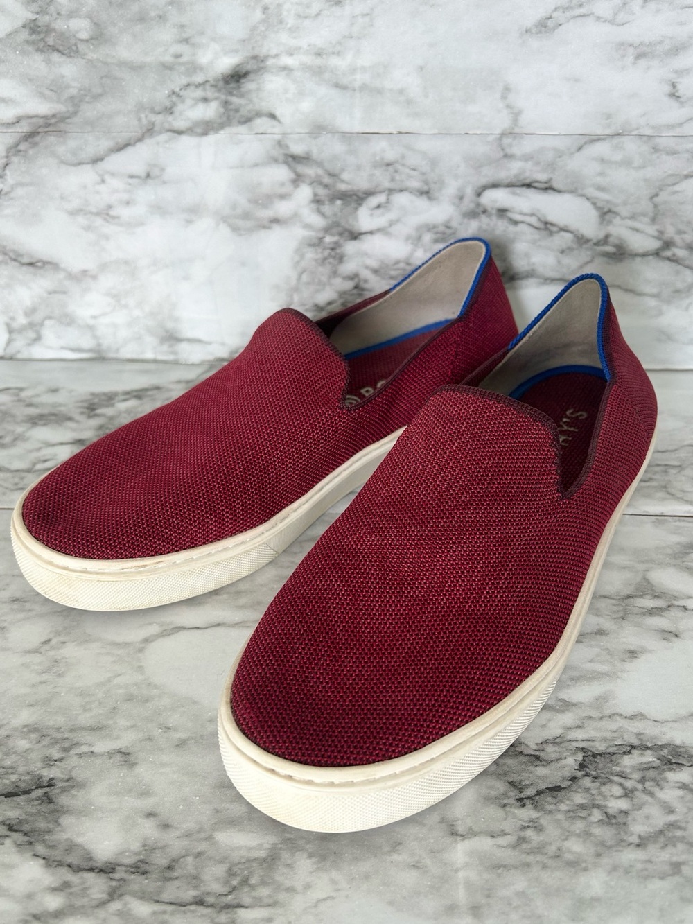 Rothy's | women’s size 8.5 The Original Slip On Sneaker in red / garnet